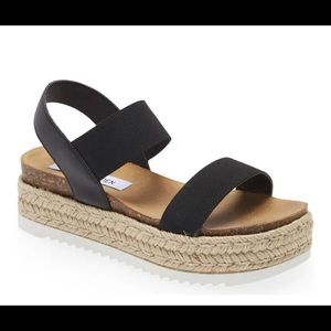 Brand New in Box NIB Steve Madden Jaklyn Espadrille Sandal - Black - Size 10